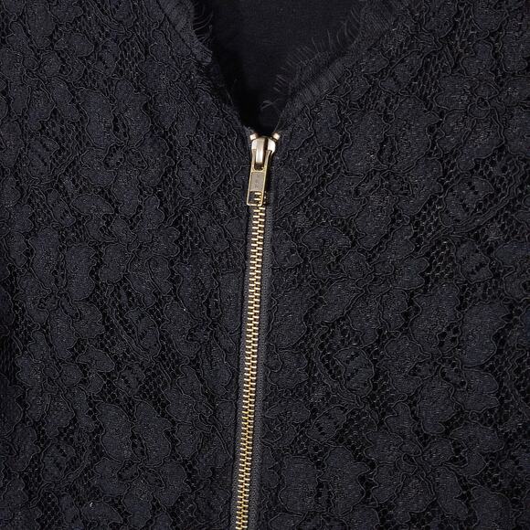 Diane Von Furstenberg Zarita Black Lace Dress Size 10 Dark Academia Romantic - Picture 8 of 11